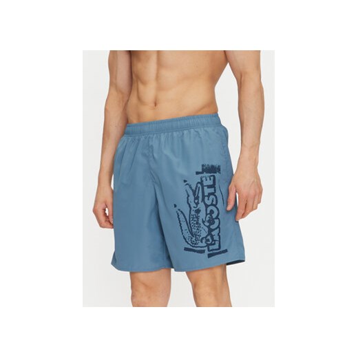 Lacoste Szorty kąpielowe MH9135 Niebieski Regular Fit Lacoste L MODIVO