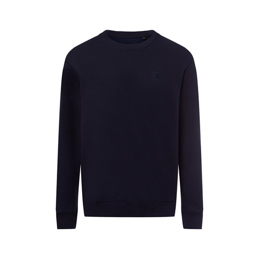 Scotch & Soda Bluza męska Mężczyźni Bawełna granatowy jednolity ze sklepu vangraaf w kategorii Bluzy męskie - zdjęcie 179439088