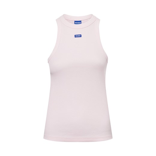 HUGO BLUE Top damski - Easy Tank_B Kobiety Bawełna różowy jednolity ze sklepu vangraaf w kategorii Bluzki damskie - zdjęcie 179439095