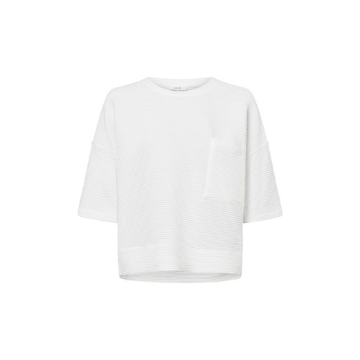 Opus Damski sweter z krótkim rękawem - Gandro Kobiety biały wypukły wzór tkaniny ze sklepu vangraaf w kategorii Bluzy damskie - zdjęcie 179439125