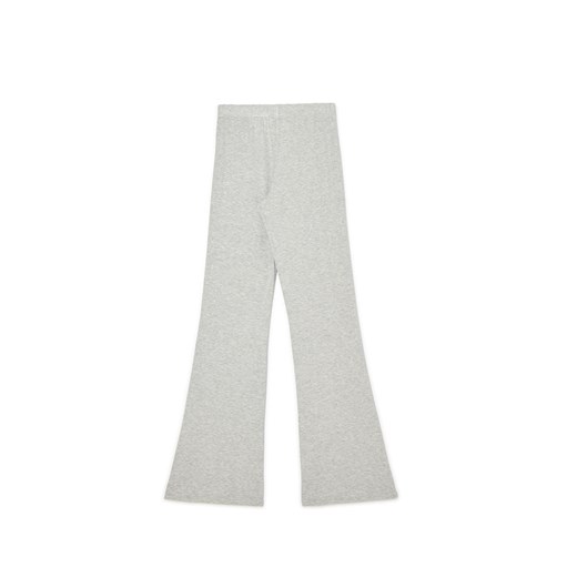 Cropp - Prążkowane spodnie flare z wiskozą - jasny szary Cropp XS Cropp