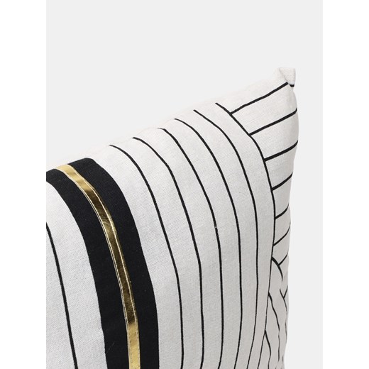Sinsay - Poduszka dekoracyjna ze złotymi wstawkami - beżowy Sinsay One Size Sinsay