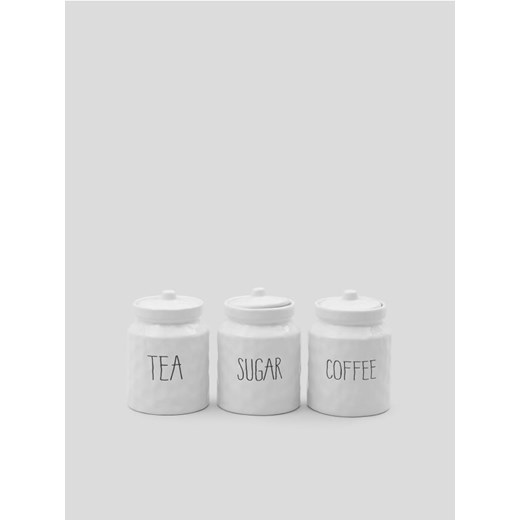 Sinsay - Pojemniki do przechowywania 3 pack - biały ze sklepu Sinsay w kategorii Pojemniki kuchenne - zdjęcie 179440677