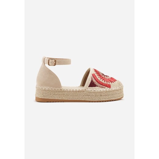 Espadryle damskie Renee z klamrą na platformie