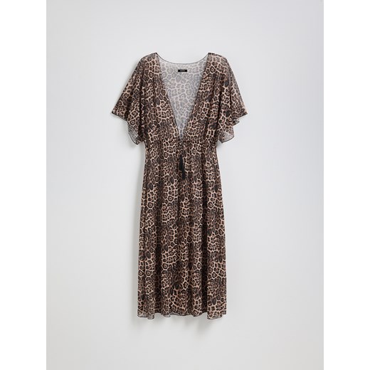 Reserved - Narzutka plażowa ze zwierzęcym wzorem - brązowy Reserved ONE SIZE Reserved