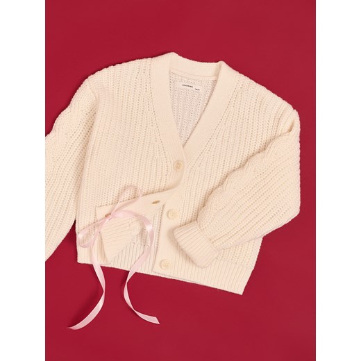 Reserved - Kardigan na guziki - złamana biel ze sklepu Reserved w kategorii Swetry dziewczęce - zdjęcie 179446719