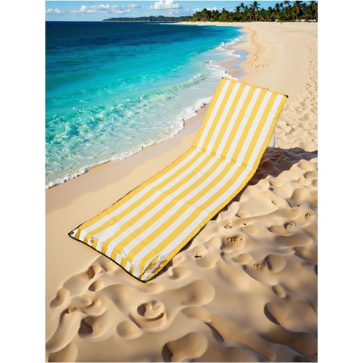 Sinsay - Mata plażowa w paski - żółty Sinsay One Size Sinsay