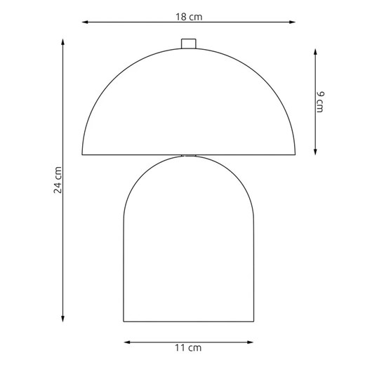 Biała minimalistyczna lampka nocna w kształcie grzybka - M127-Gozil Lumes One Size Edinos.pl