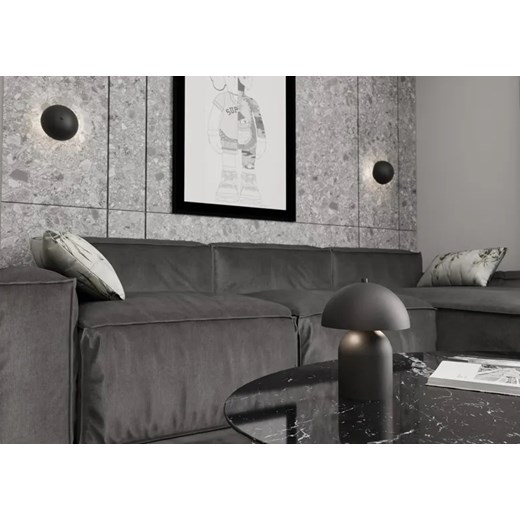 Czarna nowoczesna lampka nocna w kształcie grzybka - M127-Gozil Lumes One Size Edinos.pl