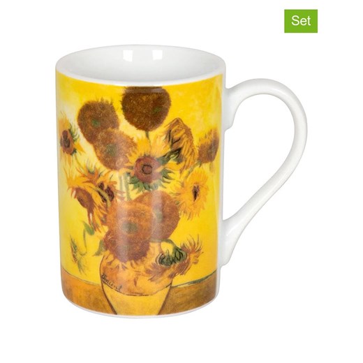 Könitz Kubki (2 szt.) &quot;Les fleurs van Gogh Sonnenblum&quot; w kolorze żółtym - 90 ml ze sklepu Limango Polska w kategorii Kubki - zdjęcie 179449495