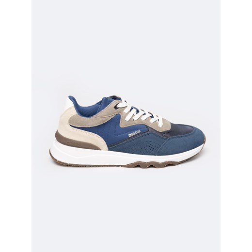 Sneakersy męskie ze skóry naturalnej granatowe RR174428 401 ze sklepu Big Star w kategorii Buty sportowe męskie - zdjęcie 179452586