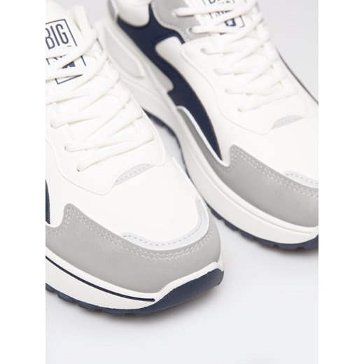Sneakersy damskie z kontrastowymi wstawkami białe RR274A215 403 38 Big Star