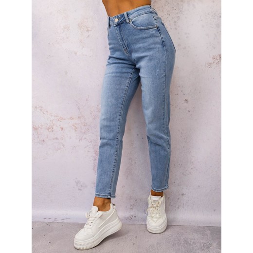 SPODNIE JEANSOWE- MOM STRETCH- CIEMNONIEBIESKIE ze sklepu olika.com.pl w kategorii Jeansy damskie - zdjęcie 179452968