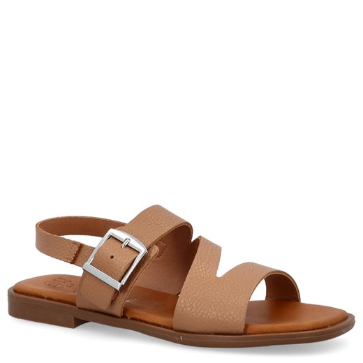 Eleganckie sandały ze skóry - OH! MY SANDALS 5581 BRĄZOWE ze sklepu Tymoteo.pl - sklep obuwniczy w kategorii Sandały damskie - zdjęcie 179453659