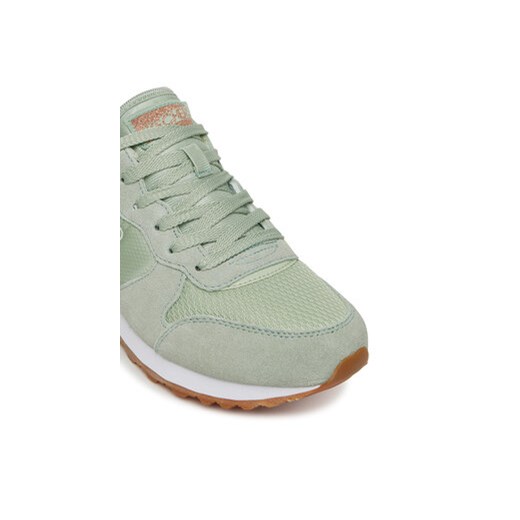 Buty sportowe damskie Skechers sneakersy sznurowane zielone płaskie 
