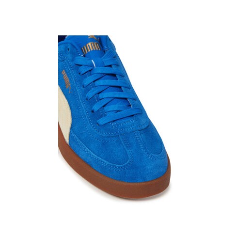 Buty sportowe damskie Puma sneakersy niebieskie sznurowane płaskie 