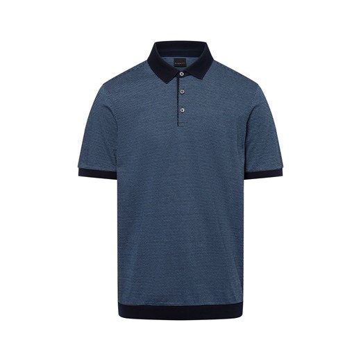 Bugatti Męska koszulka polo Mężczyźni Bawełna granatowy wypukły wzór tkaniny ze sklepu vangraaf w kategorii T-shirty męskie - zdjęcie 179460215