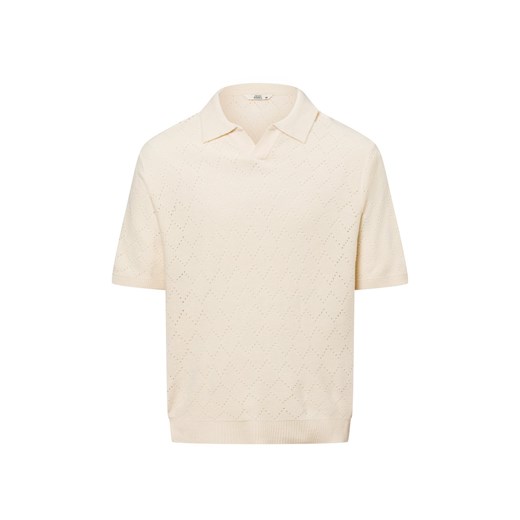 Redefined Rebel Męska koszulka polo - RRSalvatore Mężczyźni Sztuczne włókno écru jednolity ze sklepu vangraaf w kategorii T-shirty męskie - zdjęcie 179460239