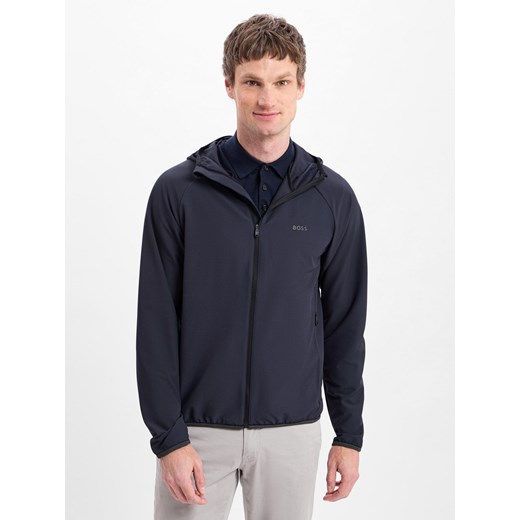 BOSS Green Męska kurtka funkcjonalna - L_Commuter Mężczyźni Sztuczne włókno granatowy jednolity ze sklepu vangraaf w kategorii Kurtki męskie - zdjęcie 179460275