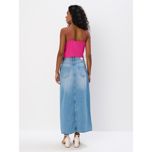 Mohito - Jeansowa spódnica maxi - niebieski Mohito 36 Mohito