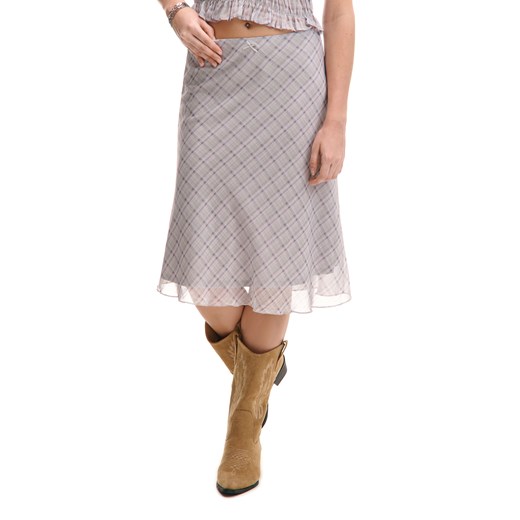 Cropp - Spódnica midi w kratę - niebieski ze sklepu Cropp w kategorii Spódnice - zdjęcie 179460735
