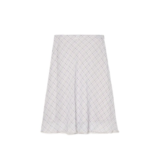 Cropp - Spódnica midi w kratę - niebieski Cropp L Cropp