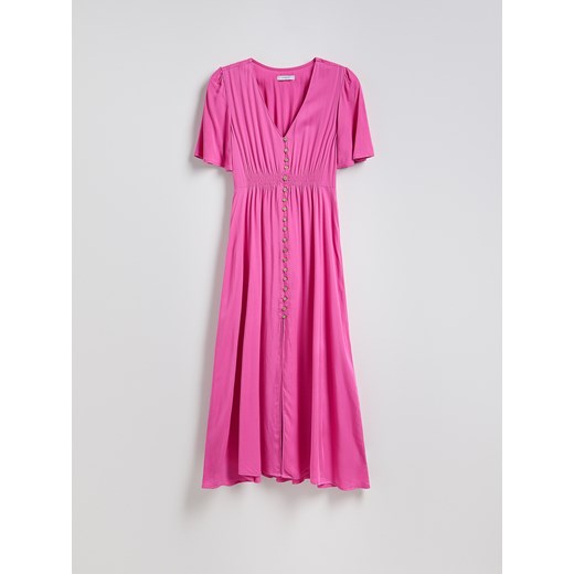 Reserved sukienka z dekoltem w serek midi