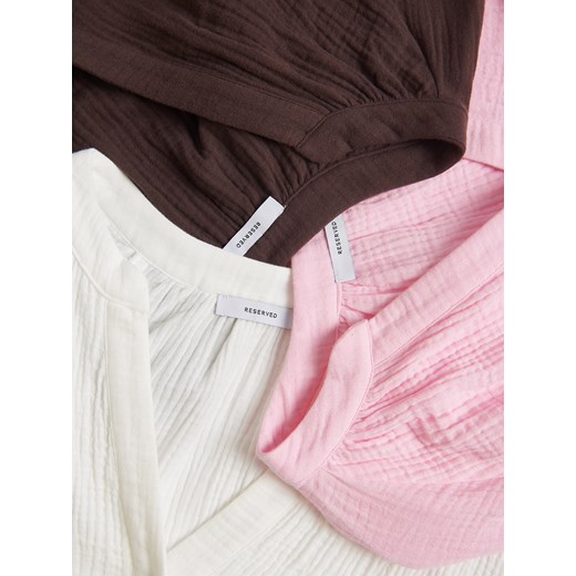 Reserved bluzka damska casual brązowa 