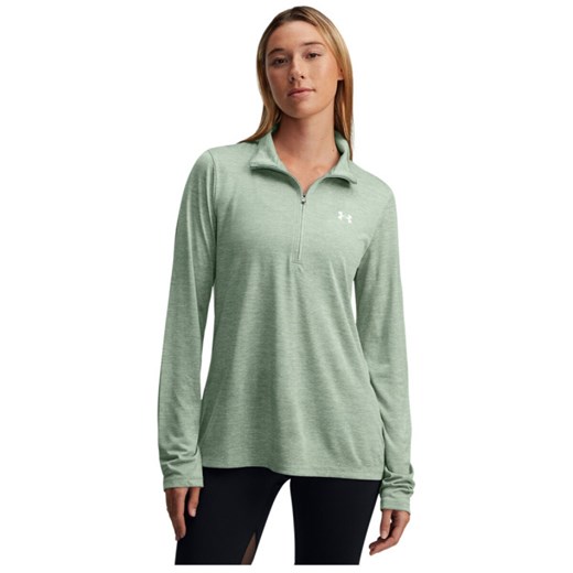 Damski longsleeve treningowy Under Armour Tech 1/2 Zip- Twist - zielony Under Armour M Sportstylestory.com