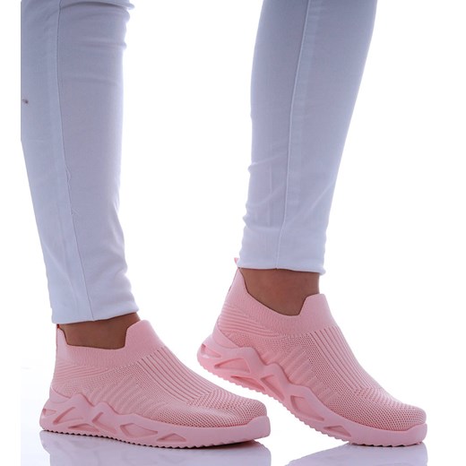 Wkładane różowe buty sportowe damskie /F8-2 17447 W188 +H2/ ze sklepu Pantofelek24.pl w kategorii Buty sportowe damskie - zdjęcie 179464018