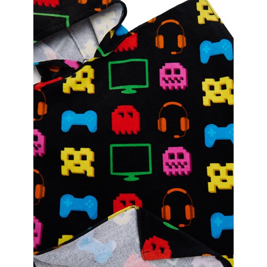 Sinsay - Ręcznik z kapturem z motywem gamingowym - czarny Sinsay One Size Sinsay