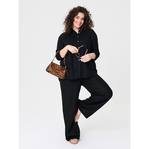Sinsay - Koszula z domieszką lnu PLUS SIZE - czarny Sinsay 1XL Sinsay