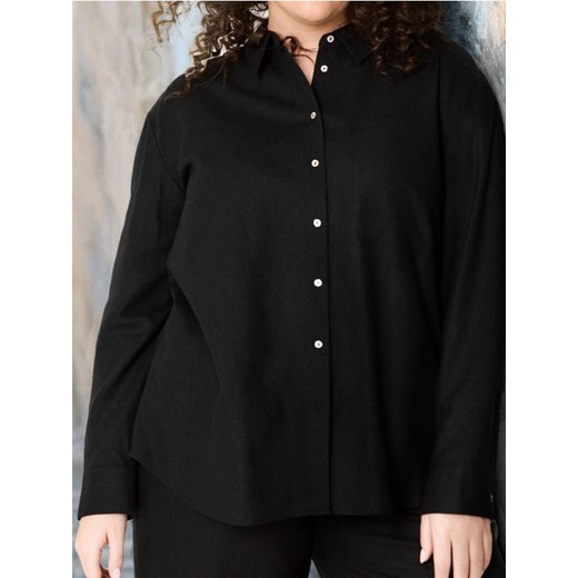 Sinsay - Koszula z domieszką lnu PLUS SIZE - czarny Sinsay 3XL Sinsay