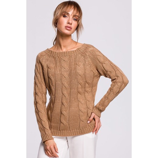 made of emotion Sweter w kolorze jasnobrązowym ze sklepu Limango Polska w kategorii Swetry damskie - zdjęcie 179465819