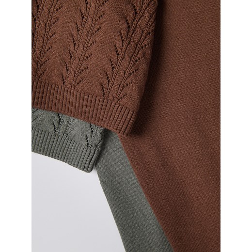 Reserved - Bawełniany sweter polo - jasnozielony Reserved M Reserved