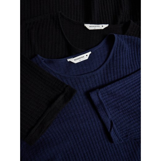 Reserved - Sweter z krótkim rękawem - czarny Reserved XXL Reserved