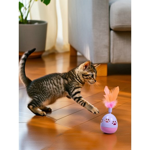 Sinsay - Zabawka dla zwierząt z ozdobnymi piórami - różowy Sinsay One Size Sinsay