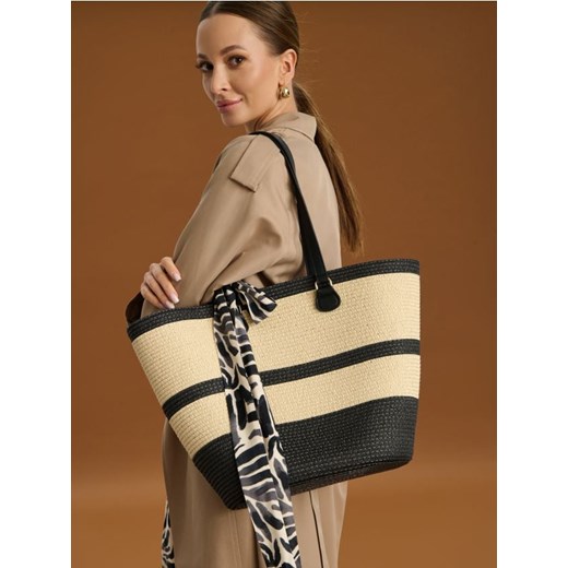 Sinsay - Pleciona torebka shopper - wielobarwny ze sklepu Sinsay w kategorii Torby letnie - zdjęcie 179469689
