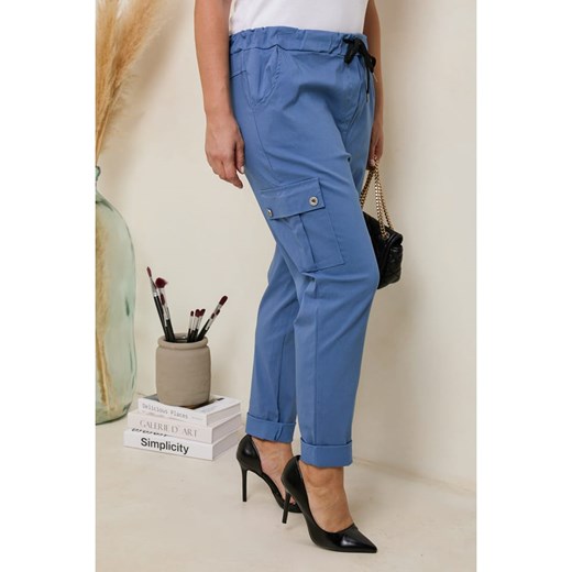 Curvy Lady Bojówki w kolorze niebieskim Curvy Lady 44/46 promocja Limango Polska