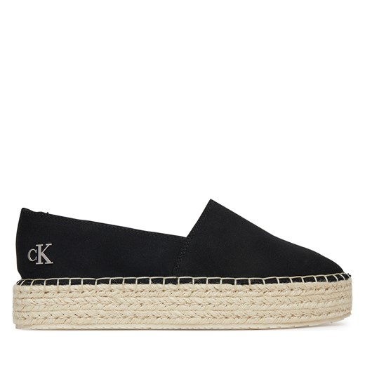 Espadryle Calvin Klein Jeans Flatform Esdparille Mg/Hdw YW0YW01737 Czarny ze sklepu eobuwie.pl w kategorii Espadryle damskie - zdjęcie 179478148