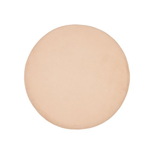 OYOY living design Poduszka &quot;Woody Leather&quot; w kolorze beżowym do siedzenia - Ø 40 cm ze sklepu Limango Polska w kategorii Poduszki dekoracyjne - zdjęcie 179479426