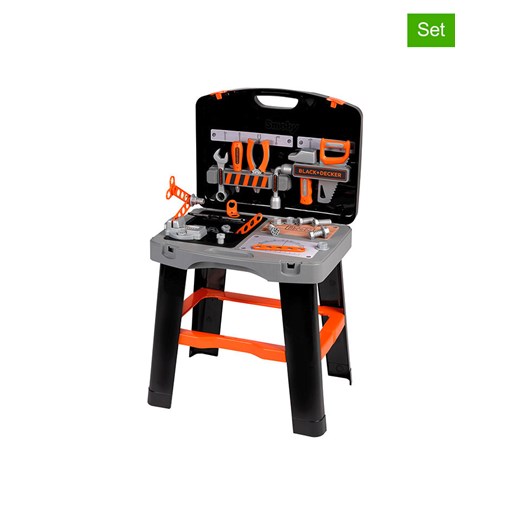 Smoby Stół warsztatowy &quot;Black+Decker&quot; w kolorze czarnym w walizce - 3+ ze sklepu Limango Polska w kategorii Zabawki - zdjęcie 179479817