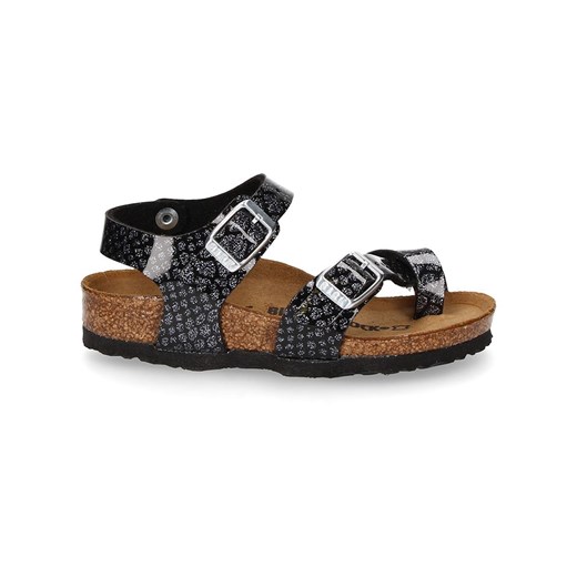 Birkenstock Sandały &quot;Taormina&quot; w kolorze srebrno-czarnym ze sklepu Limango Polska w kategorii Sandały dziecięce - zdjęcie 179479976