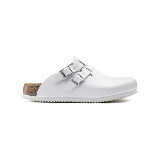 Białe klapki męskie BIRKENSTOCK na lato 