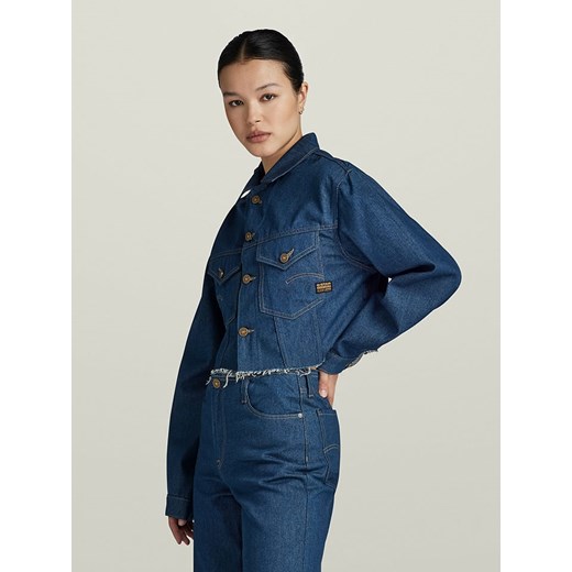 Kurtka damska G-Star niebieska bez kaptura krótka 