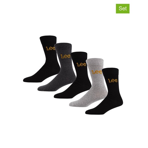LEE Underwear Skarpety (5 par) &quot;Drew&quot; w kolorze czarnym, granatowym i Lee Underwear 40-42 promocyjna cena Limango Polska