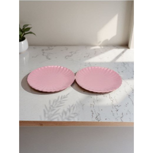 Sinsay - Talerz 2 pack - różowy ze sklepu Sinsay w kategorii Talerze - zdjęcie 179484355