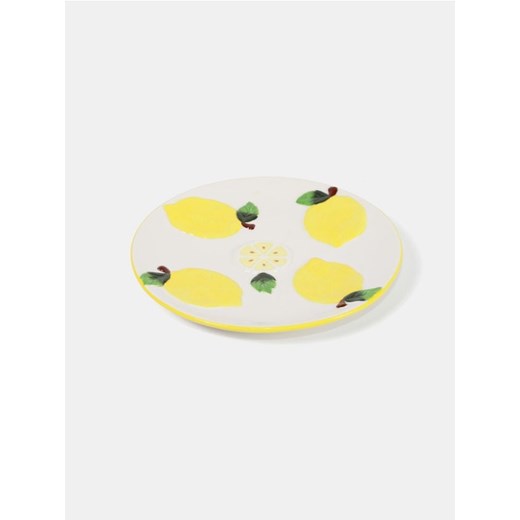 Sinsay - Talerz z dekoracyjnym wzorem w postaci przekrojonej cytryny - żółty Sinsay One Size Sinsay