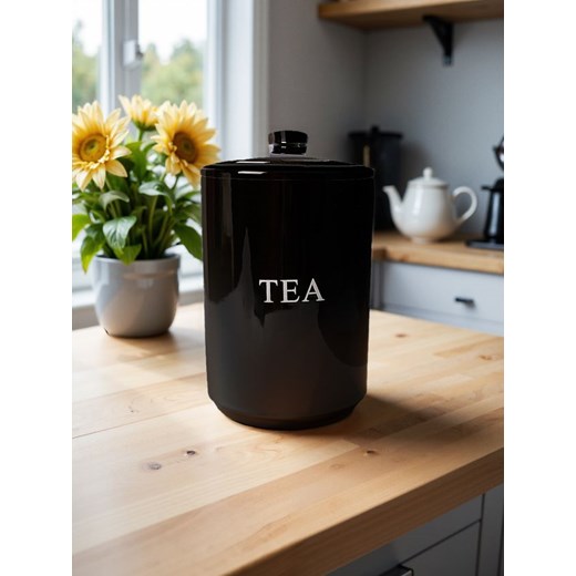 Sinsay - Pojemnik do przechowywania z napisem "Tea" - czarny ze sklepu Sinsay w kategorii Pojemniki kuchenne - zdjęcie 179484569