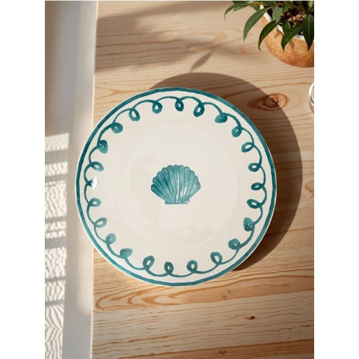 Sinsay - Porcelanowy talerz z morskim motywem - niebieski ze sklepu Sinsay w kategorii Talerze - zdjęcie 179484786